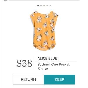 Alice Blue Bushnell One Pocket Blouse Stitch Fix
